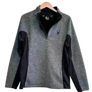 🌈 6/$60 Spyder Half-Zip Outbound Sweater/Jacket, Black/Grey, XL
